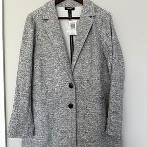 NWT Torrid Black White Soft Blazer size 0 12